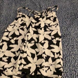 Black and white Silk tank top